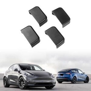 Tesla Model 3/Y Rear Seat Slide Kick Protector, Anti-Scratch ABS Plugs (2021, 4-Pack)