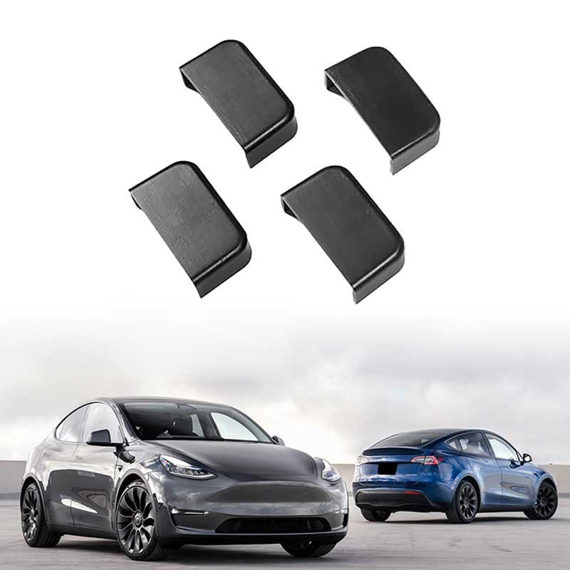 Tesla Model 3/Y Rear Seat Slide Kick Protector, Anti-Scratch ABS Plugs (2021, 4-Pack)