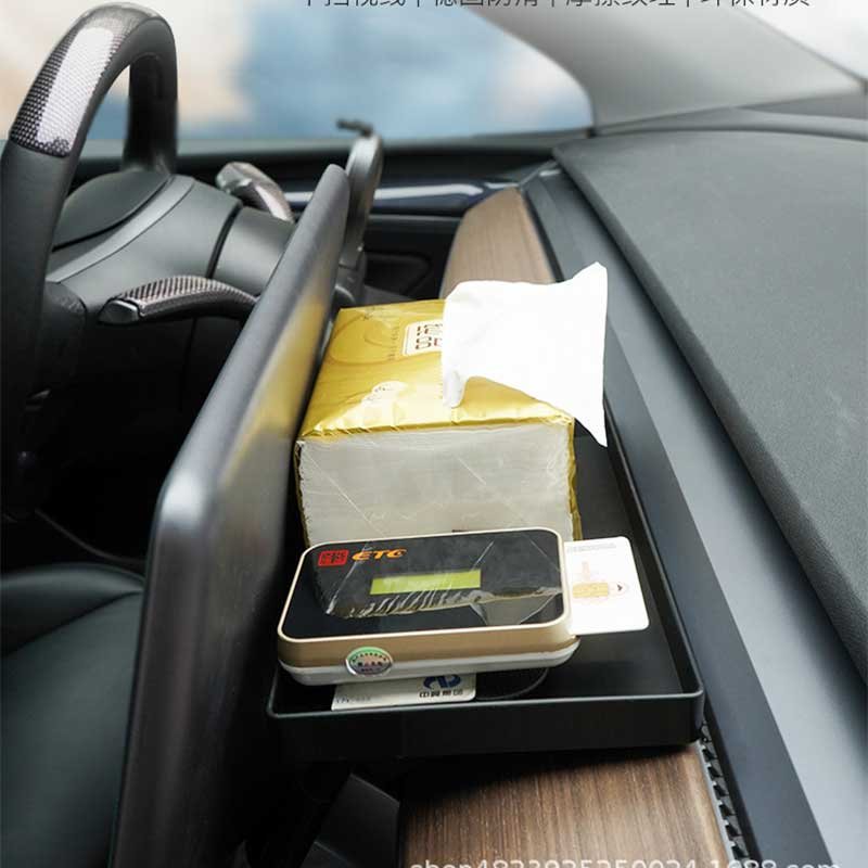 Tesla Model 3/Y Hidden Dashboard Storage Compartment, Magnetic Behind-Screen Organizer