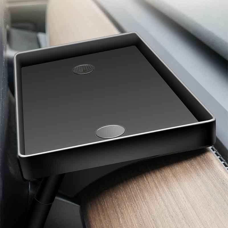 Tesla Model 3/Y Hidden Dashboard Storage Compartment, Magnetic Behind-Screen Organizer