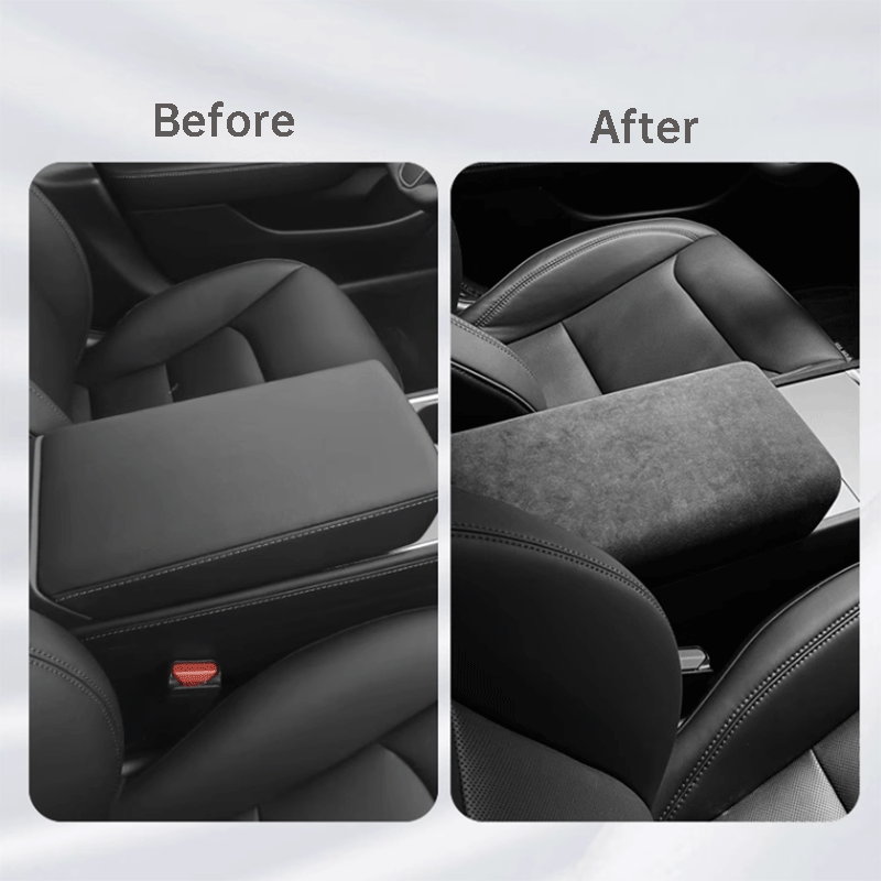 Tesla Model 3 Highland & Model Y Juniper Alcantara Armrest Cover, Scratch & Spill Protection