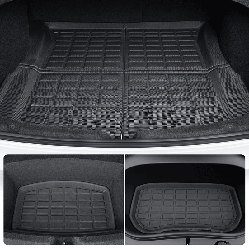Tesla Model 3 Highland Floor Mats 2024-2026, All-Weather XPE, Custom Full Coverage (Performance)