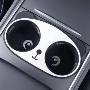 Tesla Model 3/Y Silicone Cup Holder Insert, Anti-Rattle Animal Design (2021-2025)