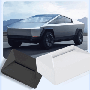 Tesla Model 3/Y/S/X Silicone Tissue Box, Washable Holder with Headrest Mount (Cybertruck)