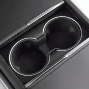 Tesla Model 3 Highland & Model Y Juniper Cup Holder Insert, Silicone Anti-Rattle