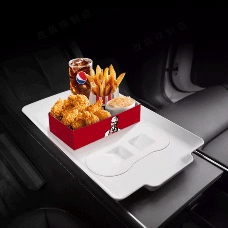 Tesla Model 3 (2021-2023)/Model Y Center Console Dining Tray, Anti-Slip Food Table