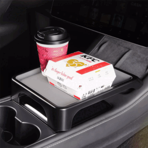 Tesla Model 3/Y Center Console Dining Table, Removable Tray for Eating and Makeup (2021-2025)