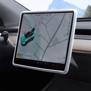 Tesla Model 3/Y Screen Edge Protector, Silicone Anti-Scratch Center Screen Cover Guard