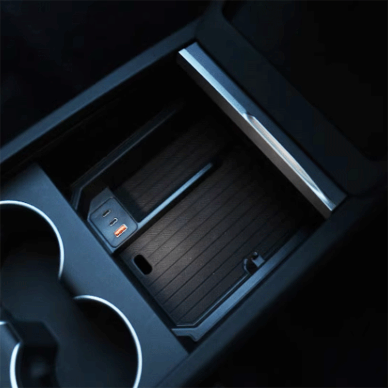 Tesla Model 3 Highland & Model Y Juniper Center Console USB Expansion Dock and Storage Organizer