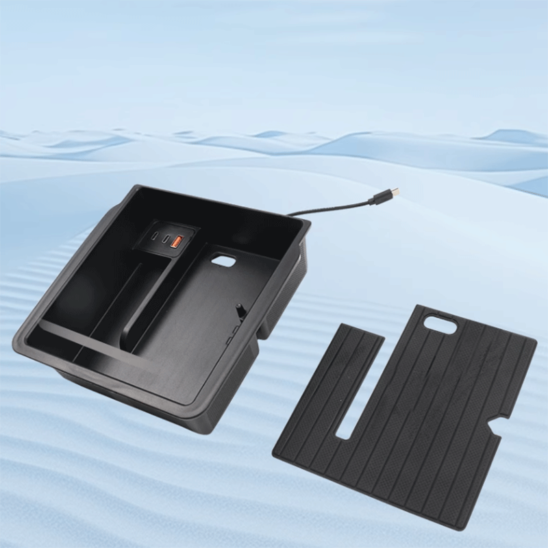 Tesla Model 3 Highland & Model Y Juniper Center Console USB Expansion Dock and Storage Organizer