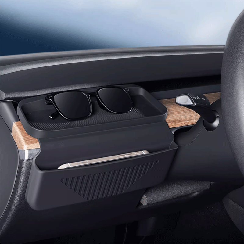 Tesla Model 3/Y Dashboard Storage Box with Phone Holder, Custom-Fit Organizer Tray