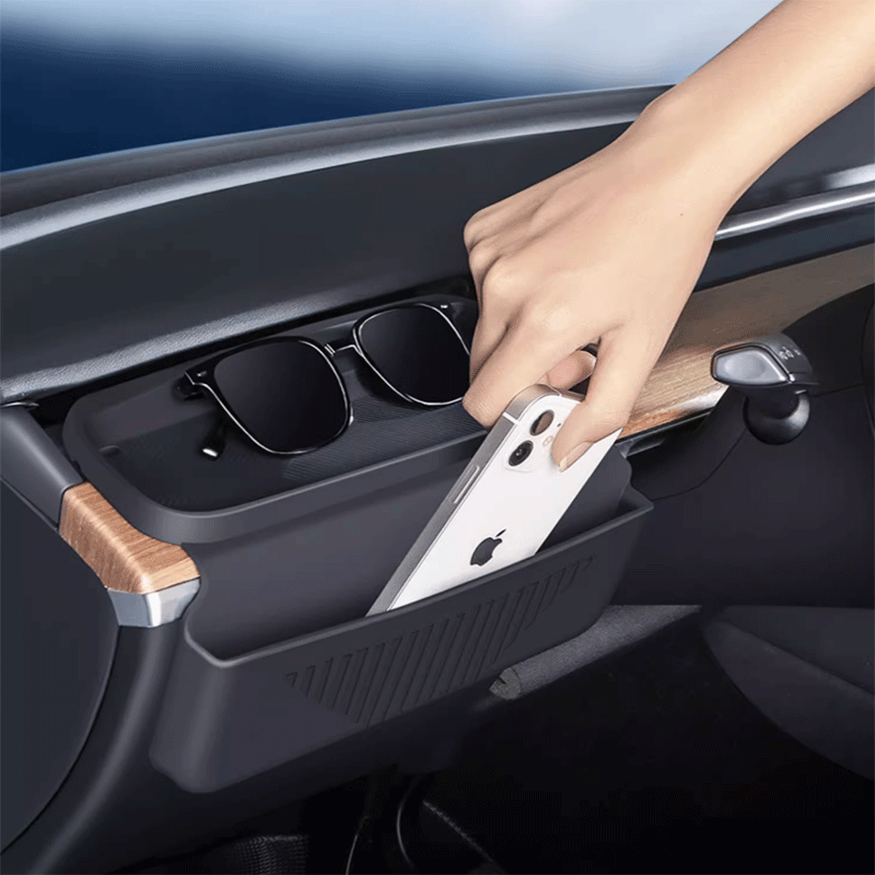 Tesla Model 3/Y Dashboard Storage Box with Phone Holder, Custom-Fit Organizer Tray