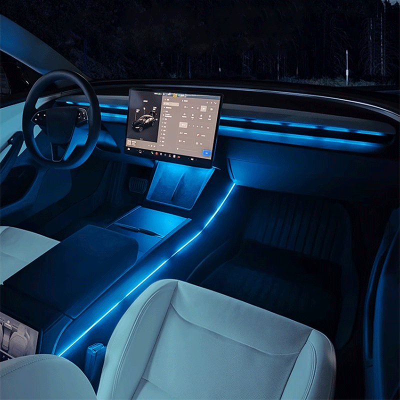 Tesla Model 3 Highland & Model Y Juniper Smart Ambient Lighting, App-Controlled Music-Sync RGB Strip