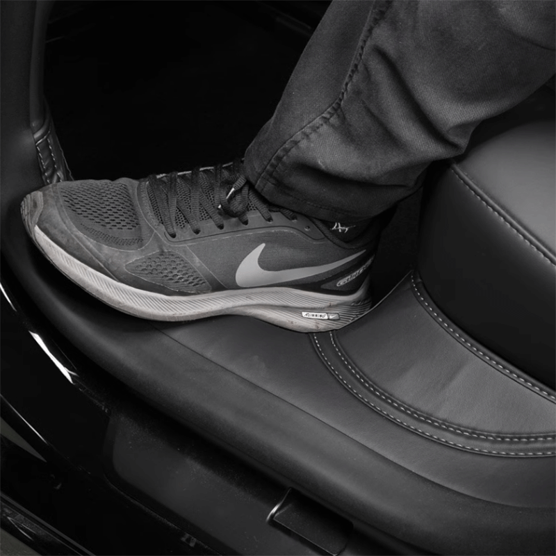 Tesla Model 3 Highland Door Sill Protector & Under-Seat Pad, Leather Anti-Scratch Set (2024-2025)