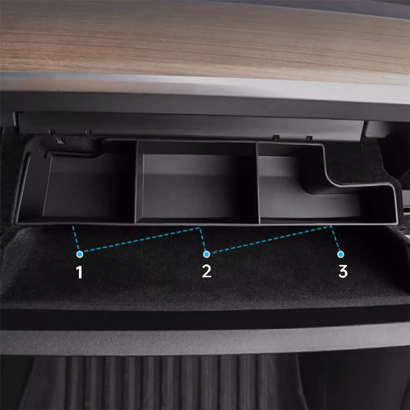 Tesla Model Y Glove Box Divider Organizer, TPE Storage Insert (2021-2025)