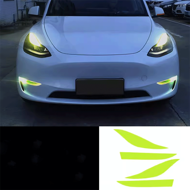 Tesla Model 3/Y Color-Changing Headlight & Fog Light Film, Set of 4 Tint Overlays