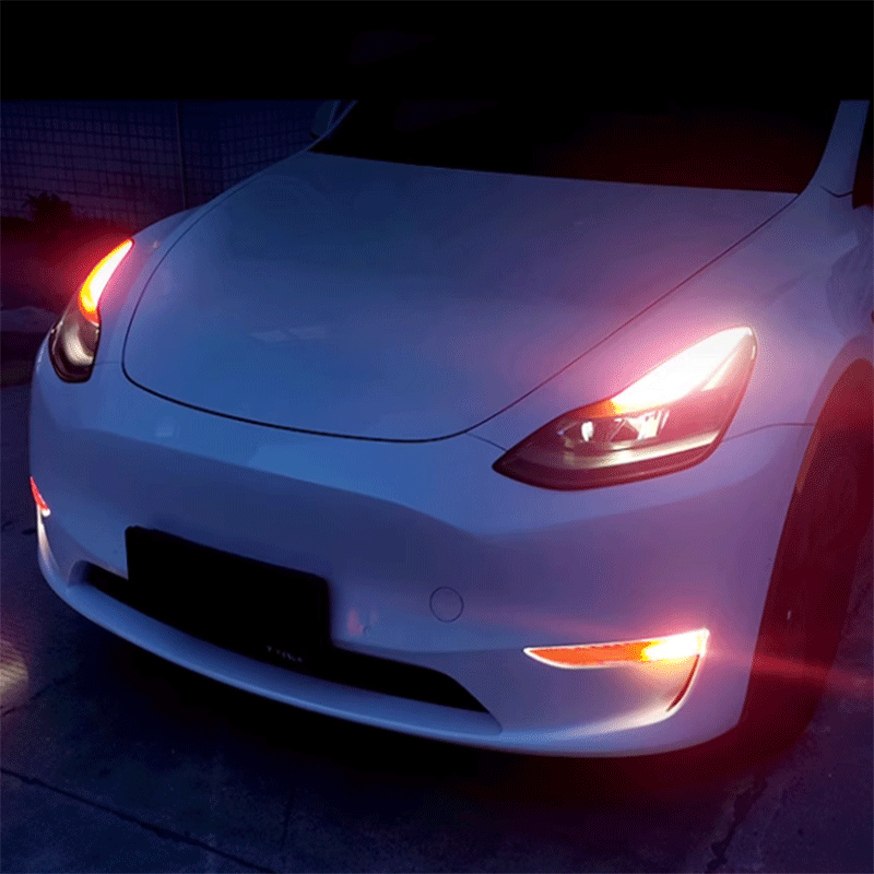 Tesla Model 3/Y Color-Changing Headlight & Fog Light Film, Set of 4 Tint Overlays