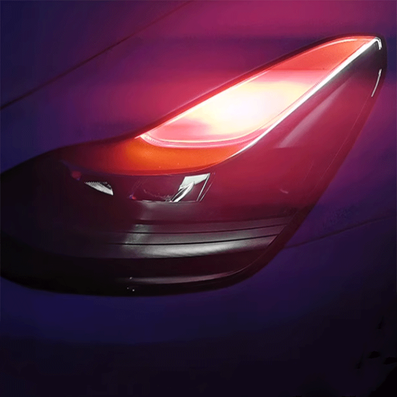 Tesla Model 3/Y Color-Changing Headlight & Fog Light Film, Set of 4 Tint Overlays