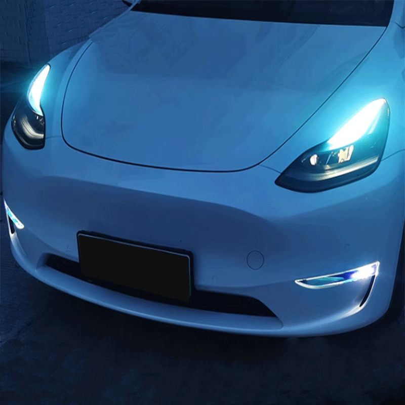 Tesla Model 3/Y Color-Changing Headlight & Fog Light Film, Set of 4 Tint Overlays