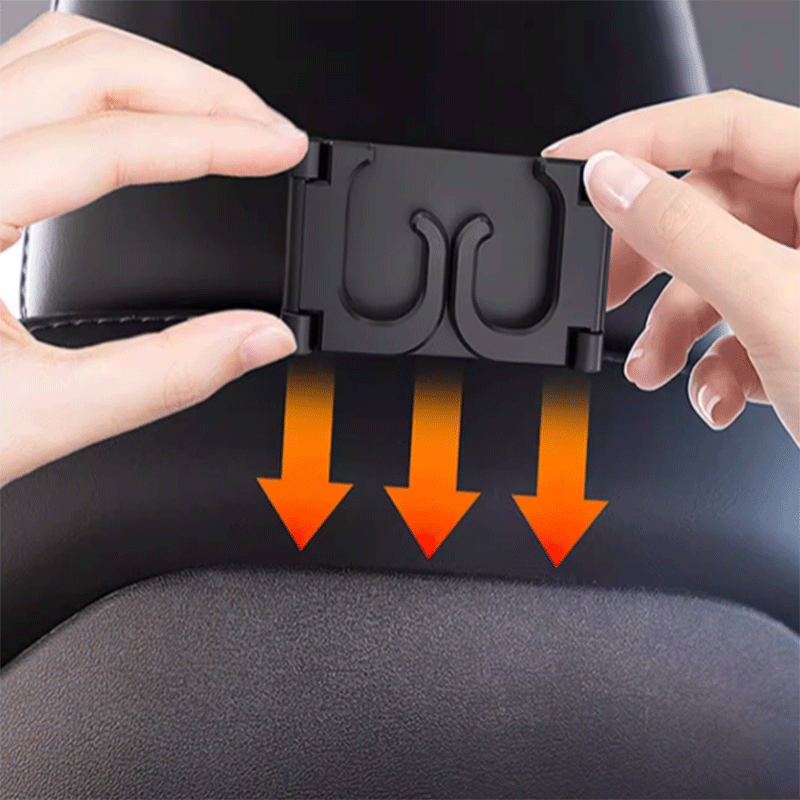 Tesla Model 3/Y Hidden Folding Seat Back Hooks, Set of 2 for Bags and Groceries