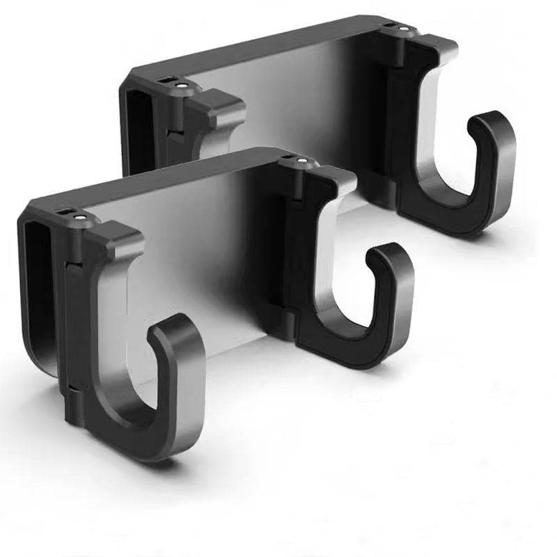 Tesla Model 3/Y Hidden Folding Seat Back Hooks, Set of 2 for Bags and Groceries