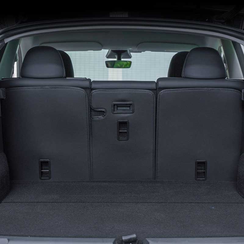 Tesla Model Y Second-Row Seat Back Kick Protector, Leather Cover Set of 3 (2020-2025)