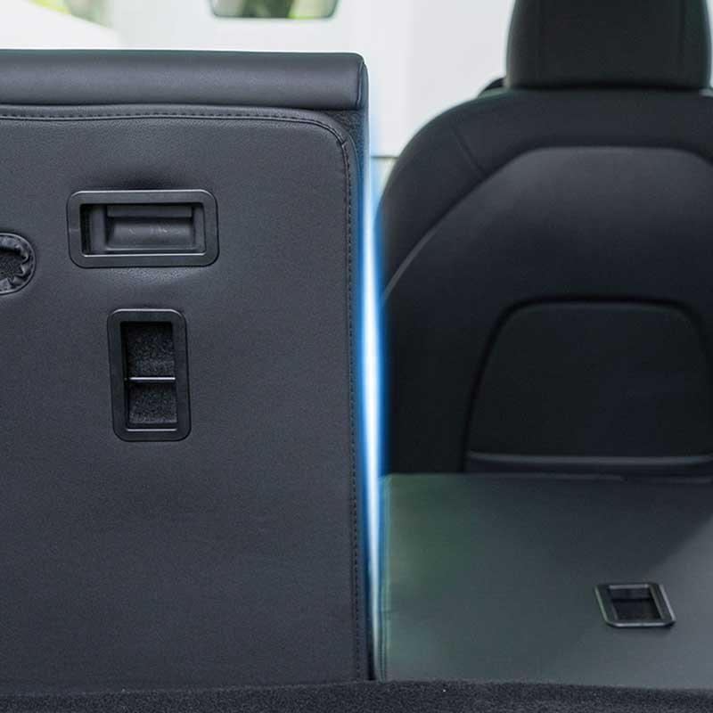 Tesla Model Y Second-Row Seat Back Kick Protector, Leather Cover Set of 3 (2020-2025)