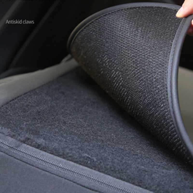 Tesla Model Y Second-Row Seat Back Kick Protector, Leather Cover Set of 3 (2020-2025)