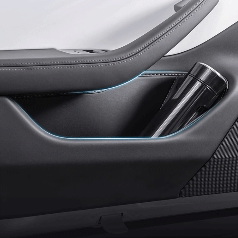 Tesla Model Y Door Side Storage Organizer, Leather Pocket Bags to Cut Cabin Clutter (2020-2024)
