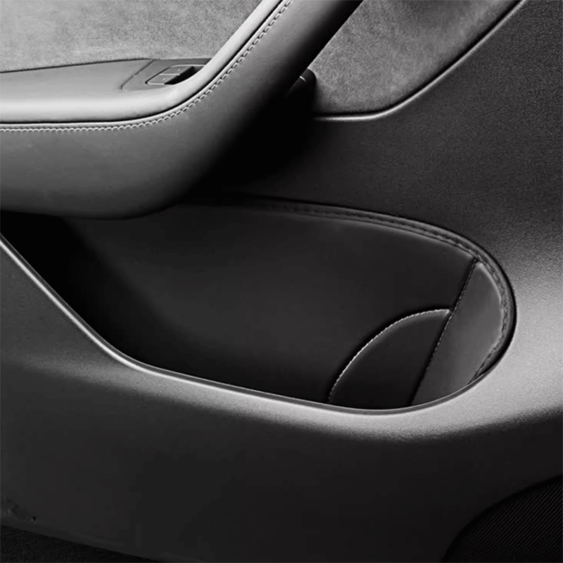 Tesla Model Y Door Side Storage Organizer, Leather Pocket Bags to Cut Cabin Clutter (2020-2024)