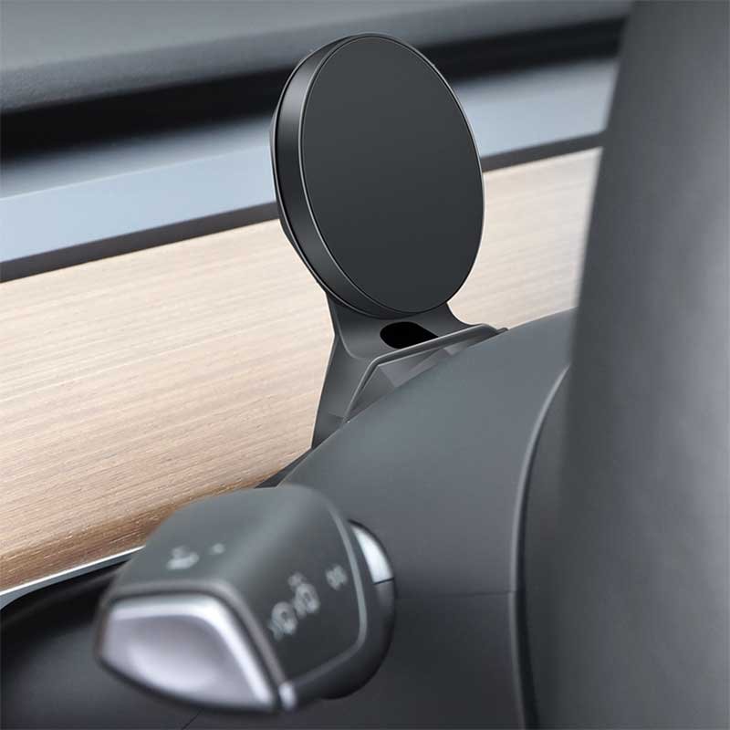 Tesla Model 3/Y MagSafe Phone Holder with Wireless Charger, Steering Wheel Mount