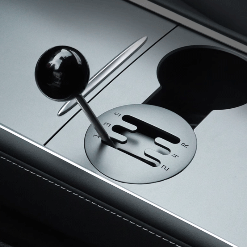 Tesla Model 3/Y Manual Gear Shifter Simulator, Fidget Cup Holder Shift Lever