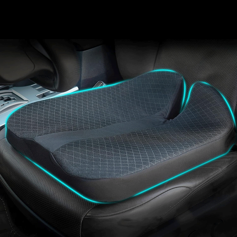 Tesla Model 3/Y/S/X Seat Cushion, Memory Foam Support for Long Drives, Raises Height