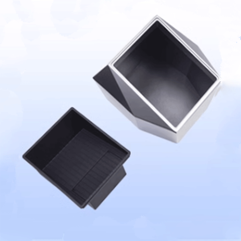Tesla Model Y Rear Seat Storage Organizer, Double-Layer Bin with Built-In Trash (2020-2025)