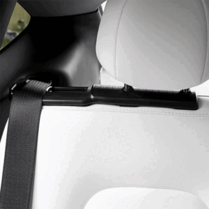 Tesla Model Y Rear Seat Belt Holder with Hook, Stops Buckles Falling into Seat Gaps (2022-2025, Set of 2)