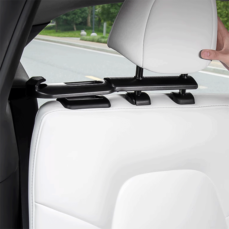 Tesla Model Y Rear Seat Belt Holder with Hook, Stops Buckles Falling into Seat Gaps (2022-2025, Set of 2)