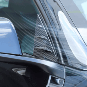 Tesla Model 3 Mirror Triangle Covers, Wind-Noise Reducing Spoiler Trim (2018-2023, Set of 2)