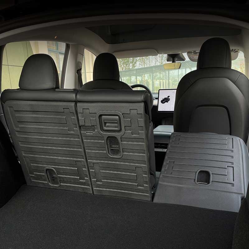 Tesla Model Y Seat Back Kick Protection Covers, Set of 3 Rear Guards Against Scuffs