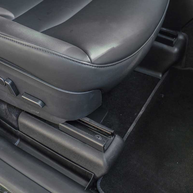 Tesla Model Y Second-Row Seat Rail Covers, Anti-Kick Slide Protectors (Set of 2)