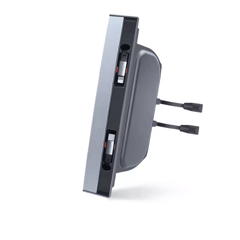 Tesla Model 3/Y Center Console Hidden Charging Dock, Sliding-Cover Organizer with 27W USB-C Cable