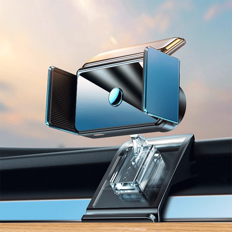 Tesla Model 3/Y Solar-Powered Phone Holder, Auto Clamp Dash Mount 2018-2025 (Not Juniper)