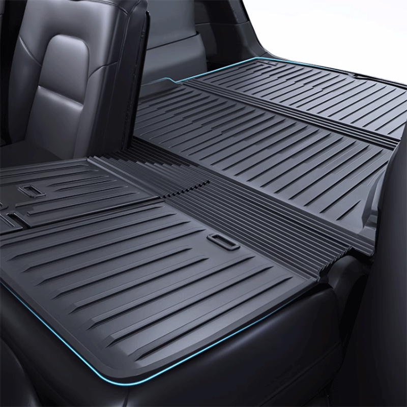 Tesla Model Y TPE Trunk Mat with Seatback Protector, Full Coverage (2021-2025)
