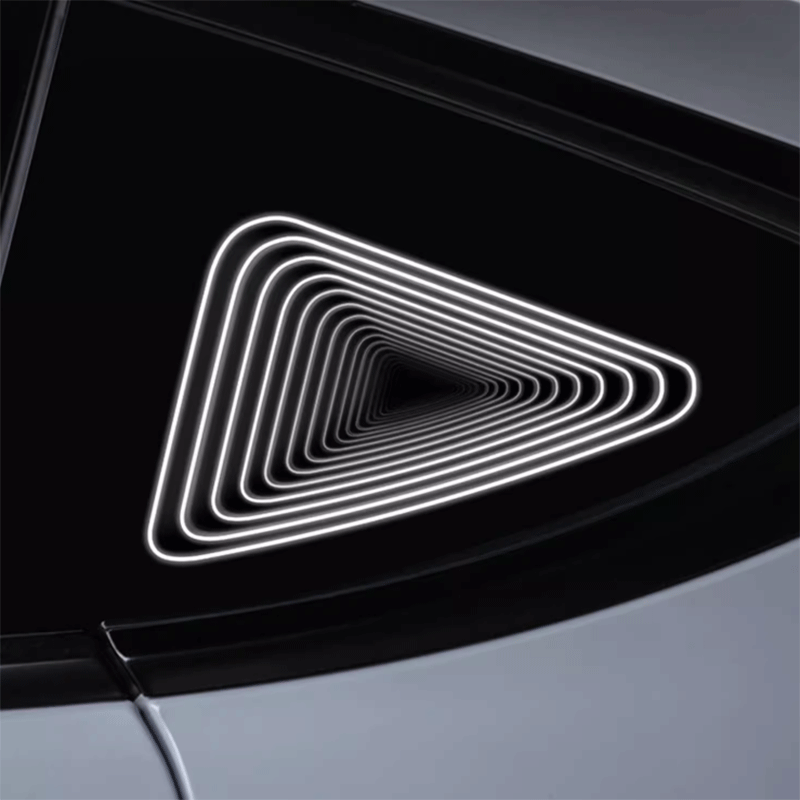 Tesla Model Y Triangle Window Ambient Light, Auto-On Approach Lighting Set of 2 (2021-2025)