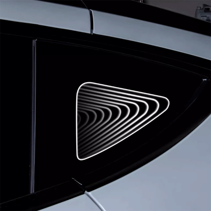 Tesla Model Y Triangle Window Ambient Light, Auto-On Approach Lighting Set of 2 (2021-2025)