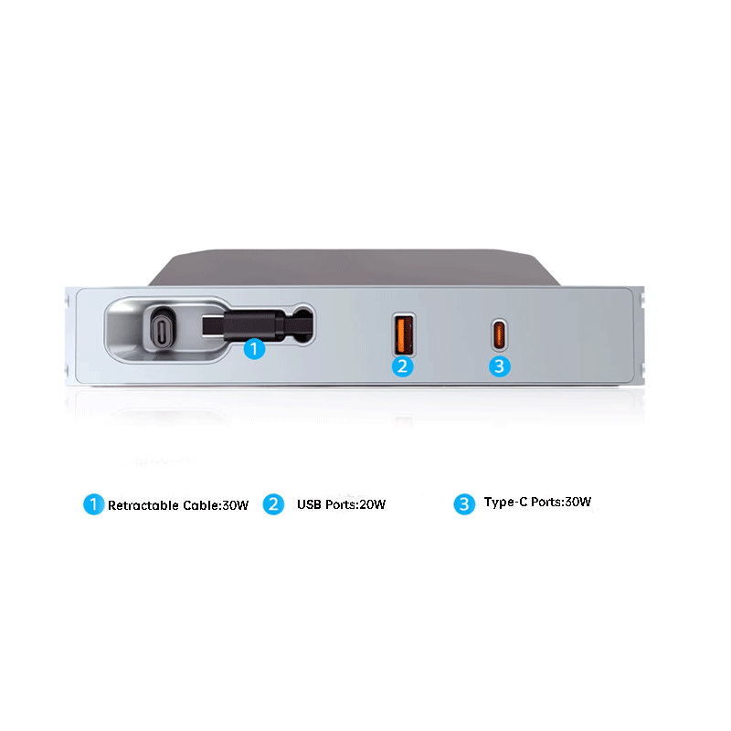 Tesla Model 3 Highland / Model Y Juniper USB Hub, 3-Port Fast-Charge Center Console Dock