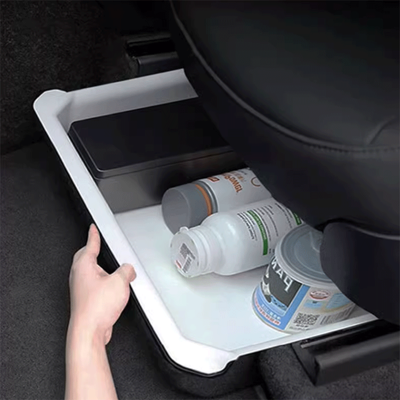 Tesla Model Y Under-Seat Storage Organizer, Double-Layer Hidden Box 2020-2025