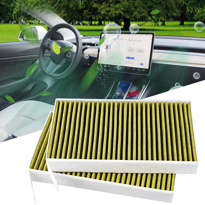 Tesla Model 3/Y Cabin Air Filter Set of 2, PM2.5 Activated Carbon (2018-2024, not Highland)