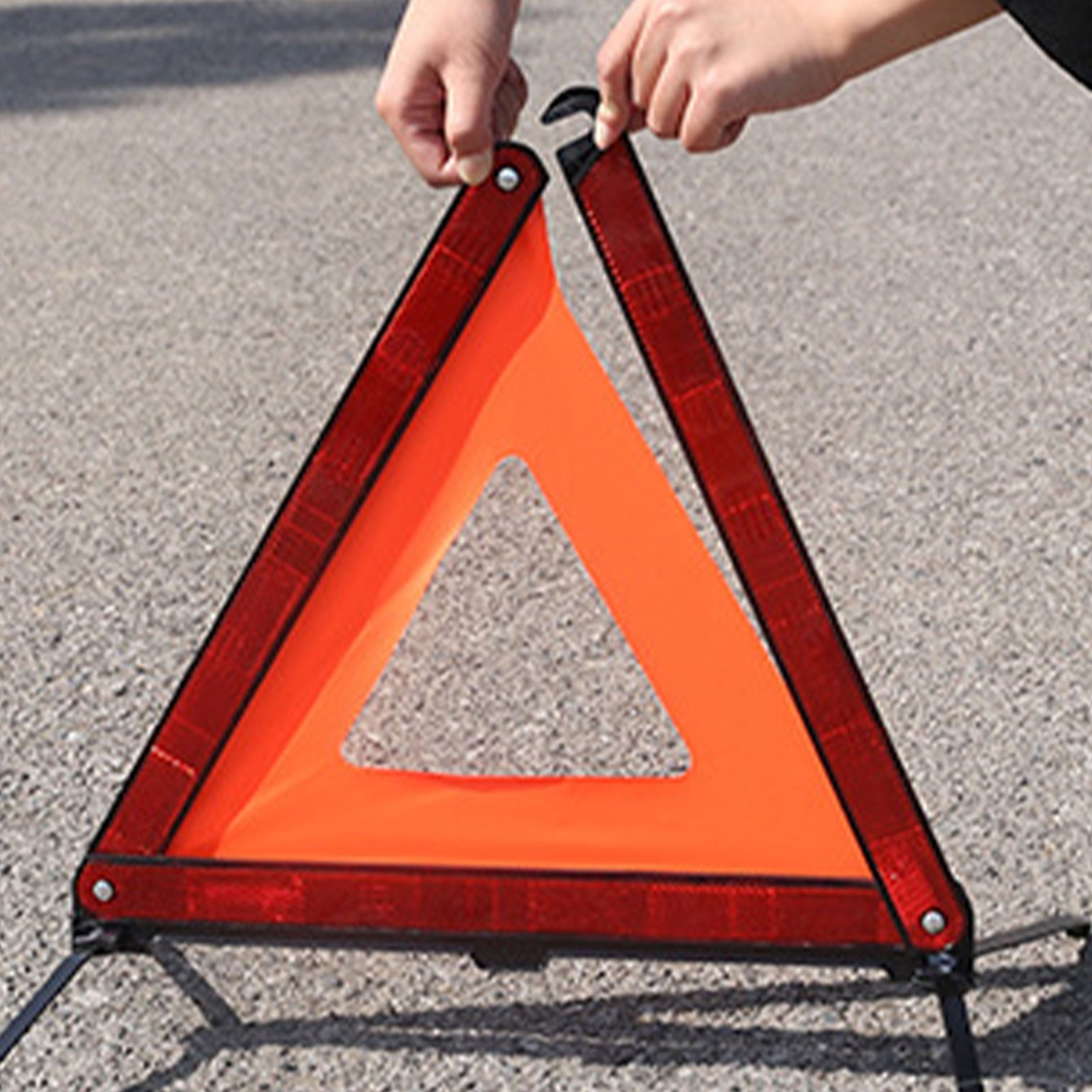 Tesla Reflective Warning Triangle, Foldable Emergency Roadside Safety Sign (Model 3/Y/S/X/Cybertruck)