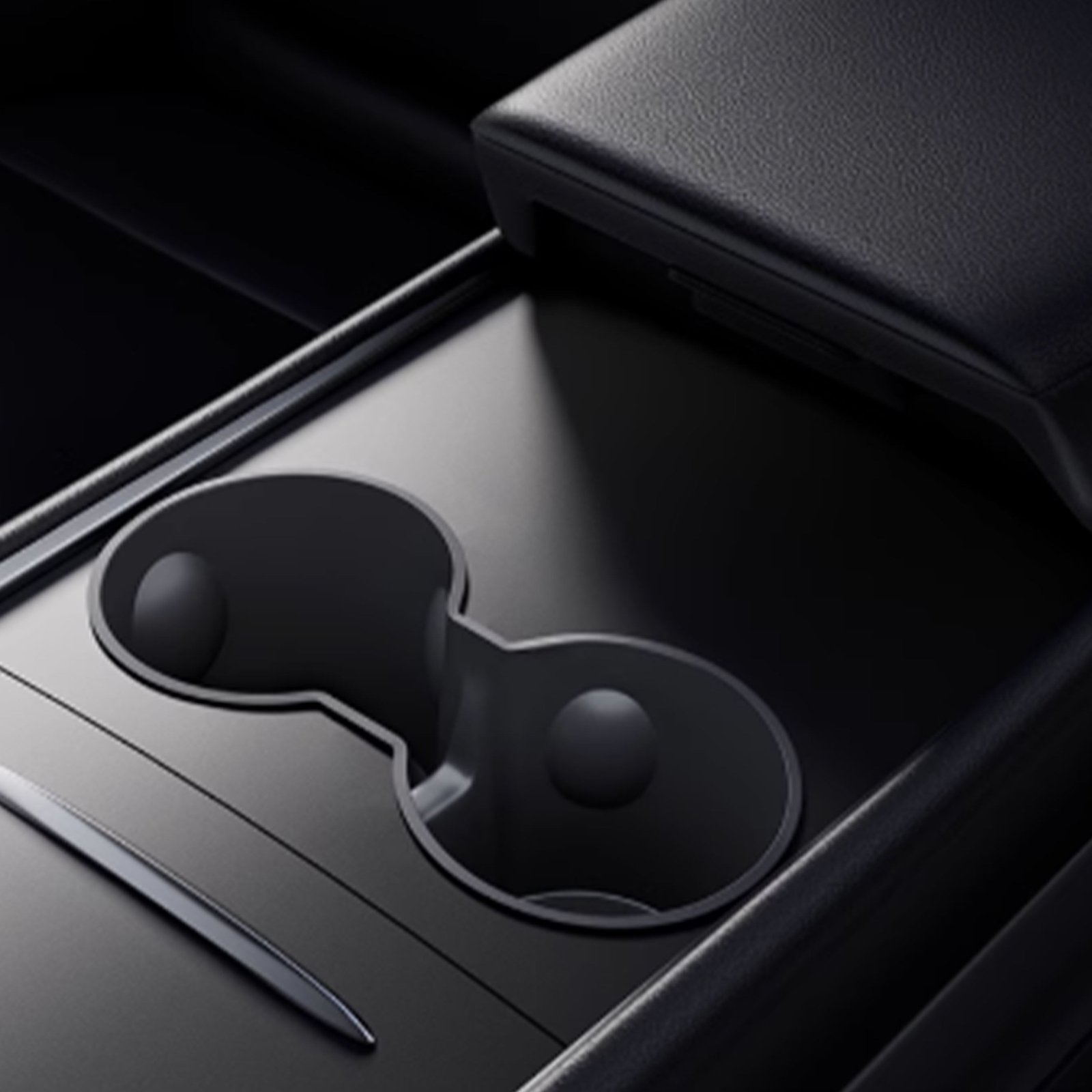 Tesla Model 3/Y Silicone Cup Holder Insert, Anti-Tip Stabilizer (Highland, Juniper)