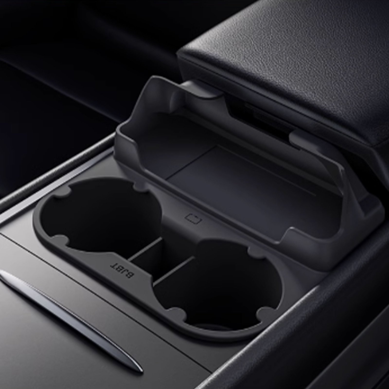 Tesla Model 3/Y Silicone Cup Holder Insert, Anti-Tip Stabilizer (Highland, Juniper)